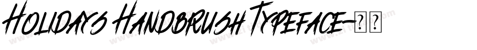 Holidays Handbrush Typeface字体转换